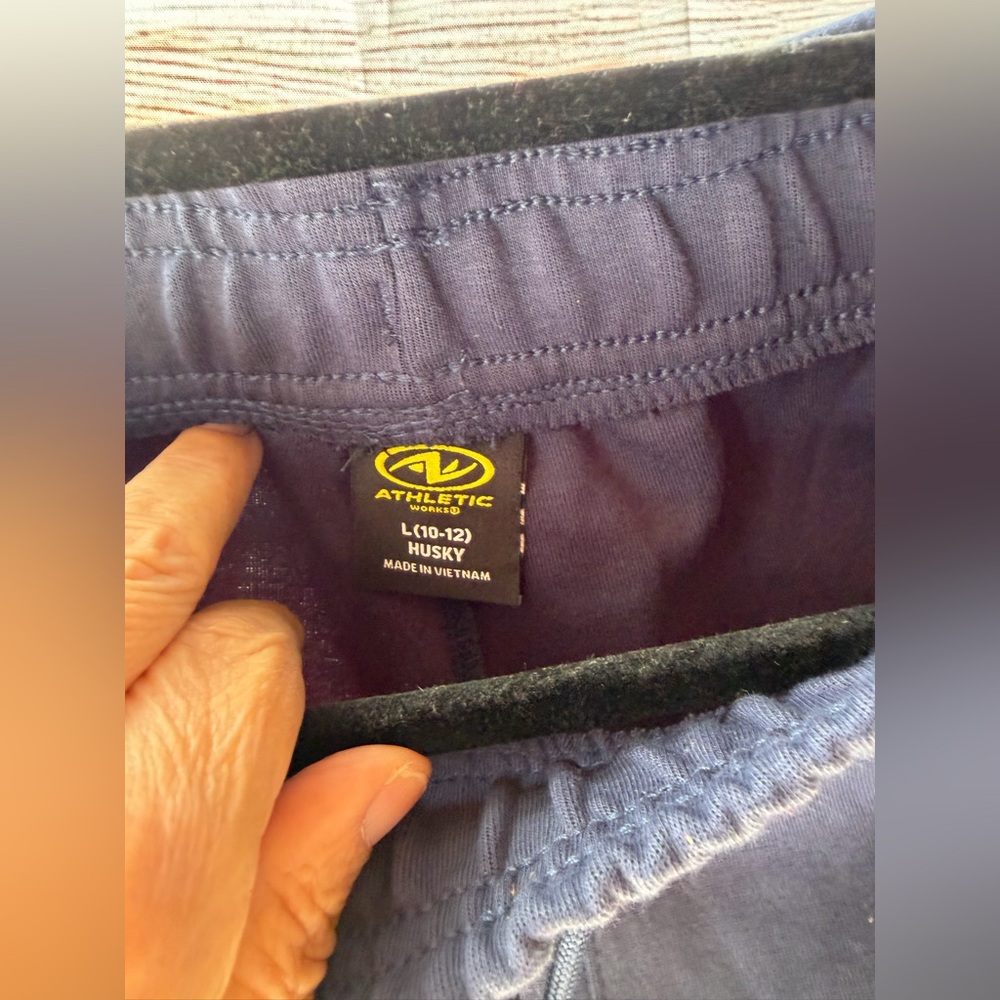Athletic Works Navy and Yellow Kids' Waistband Shorts
